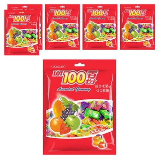 LOT100 綜合水果味QQ軟糖 添加純果汁, 200g, 6袋