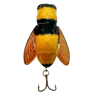 REBEL 鯰魚硬餌 3g 水面系 昆蟲餌 路亞 釣魚 BASS Bumble Bug F7410蜜蜂 無包裝盒, 1個