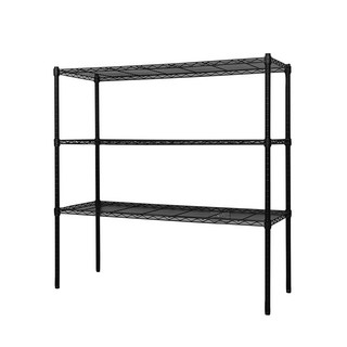 dayneeds 日需百備 輕型烤漆層架 鐵力士架 收納層架 展示架 層架 鐵架, 黑色, 3層