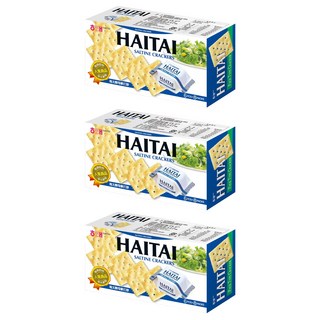 HAITAI 海太 酵母蘇打餅, 韓國原裝進口, 天然酵母發酵, 口感酥脆, 162g, 3盒