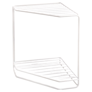 HOLA 和樂家居 Ink 鐵線收納三角層架 28 x 22 x 22cm 920g, 白色, 1個