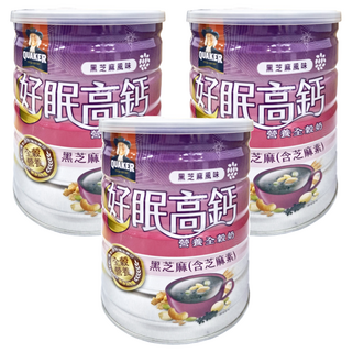QUAKER 桂格 晚安好眠全穀奶 黑芝麻, 600g, 3罐