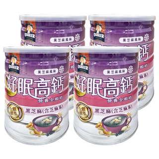 QUAKER 桂格 晚安好眠全穀奶 黑芝麻, 600g, 4罐