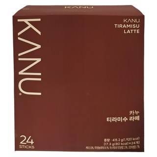 KANU 提拉米蘇拿鐵, 韓國國民咖啡品牌, 快速沖泡, 簡單享用, 17.3g, 24包, 1盒