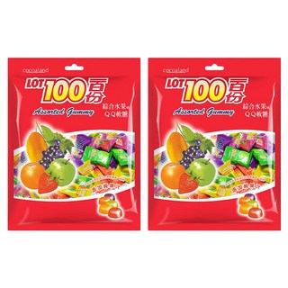 LOT100 綜合水果味QQ軟糖 添加純果汁, 200g, 2袋