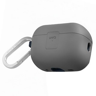 UNIQ Clyded 卡扣式雙料保護套 附登山扣, AirPods Pro 2代適用, 灰色 + 藍色, 1組