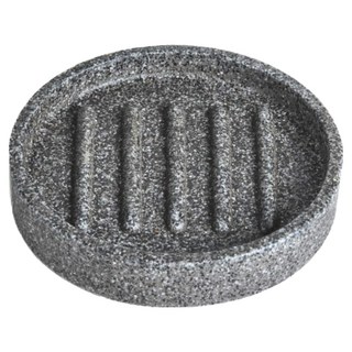 HOLA 和樂家居 水泥肥皂盤 10.9 x 10.9 x 2.1cm 260g, 岩石灰, 1個