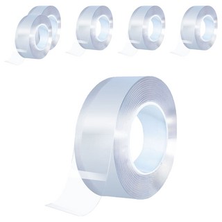 德利生活 強力奈米雙面膠 5公分x300公分 透明隱形 超強黏性, 6捲