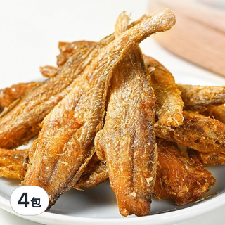 一袋美味 香酥小黃魚 辣味, 200g, 4包