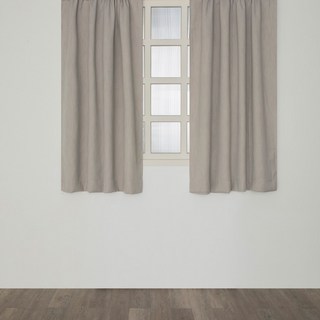 HOLA 和樂家居 查莉三明治遮光織紋落地窗簾, 卵石灰