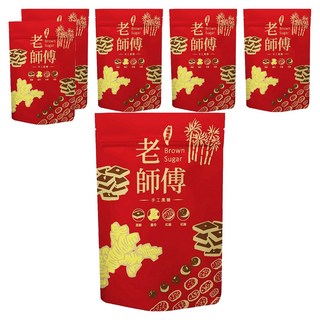 老師傅 黑糖玫瑰四物茶磚, 500g, 1入, 6袋