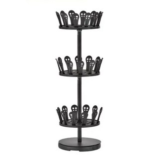 落地3層鞋架, 黑色, 材質鋼製+PP, 尺寸44x23x12, 1個