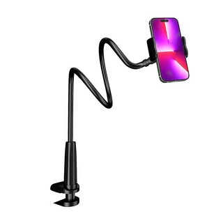 AHOYE 萬象蛇管手機平板懸臂支架/手機支架/夾式支架/伸縮支架, 黑色, 1個