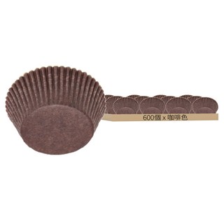 特圓 油力士 烘焙杯/蛋糕紙模, 咖啡色, 600個