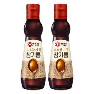 CJ BEKSUL 白雪 香濃芝麻油, 320ml, 2個