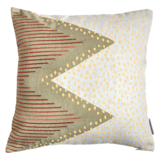 HOLA 和樂家居 孟菲斯系列繡印花抱枕, 藍綠色