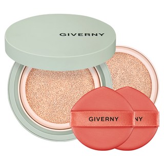 지베르니 밀착 커버 쿠션 파운데이션 본품 12g + 리필 12g 세트, 21호 라이트 베이지, 1개