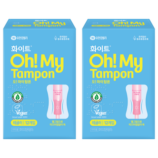 화이트 오 마이 탐폰, 레귤러, 12개입, 2개