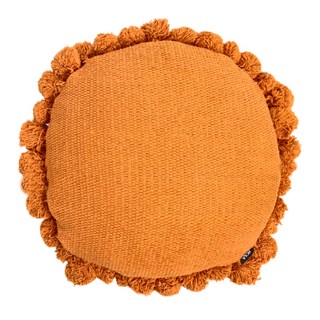 HOLA 和樂家居 棉質手工編織抱枕 1250g, 琥珀黃