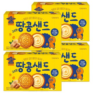크라운 고소한 땅콩샌드, 279g, 4개