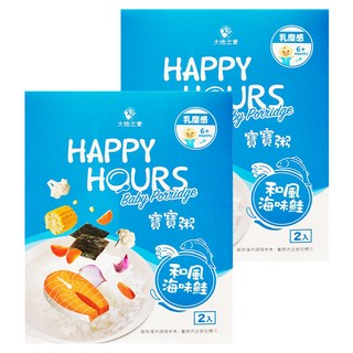 HAPPY HOURS 寶寶粥 6個月以上寶寶適用 2入, 和風海味鮭, 300g, 2盒