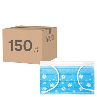 fuder 福德好罩 兒童平面醫療口罩 大童透氣薄款, 30片, 魔法雪花, 5盒