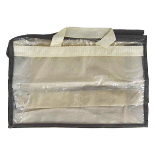 透明包包防塵收納袋 米色, 2個裝, 1組