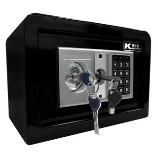KEEPER SAFE BOX 守護者保險箱 小型雙鑰匙密碼保險箱 黑色, 20GBK