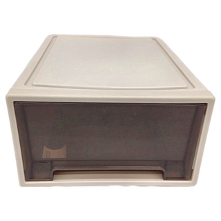 7822 Shop 生活選物 抽屜收納盒, 透明抽屜設計, 可疊加組合, 防潮防蟲, 杏色茶透, 1個