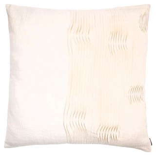 HOLA 和樂家居 查莉壓線百摺抱枕 1.2kg, 奶油白