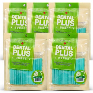 덴탈플러스 강아지 덴탈 껌, 청사과, 100g, 5개