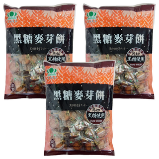 昇田食品 黑糖麥芽餅, 獨立包裝 酥脆可口, 150g, 3袋