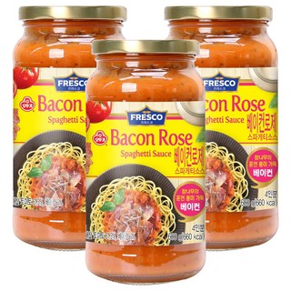 프레스코 베이컨로제 스파게티 소스, 600g, 3개