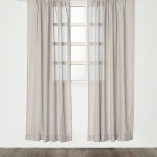 HOLA 和樂家居 小紋理落地窗紗, 卵石灰