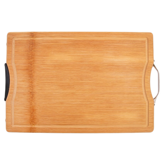 HOLA 和樂家居 可立式一片竹溝槽砧板, 竹色, 1個