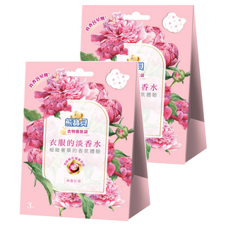 熊寶貝 衣物香氛袋 盒裝 衣服的淡香水 持香8週, 典雅玫瑰, 21g, 2盒