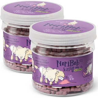 노리밥 강아지 노즈워크에는 간식, 혼합맛(초유/블루베리), 300g, 2개