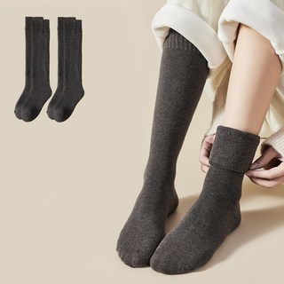 Hensen 女性厚款時尚及膝襪 2雙