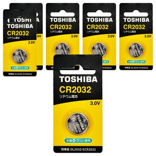 TOSHIBA 東芝 台灣公司貨 鈕扣電池 CR2032, 6個, 1入
