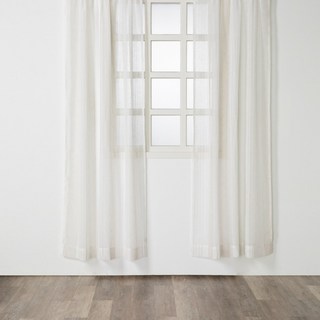 HOLA 和樂家居 艾禮思緹花落地窗紗 1.2kg 1個, 直條咖