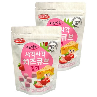 Bebest 初次品嚐的香脆起司方塊, 草莓, 16g, 2個