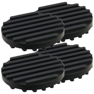 TRENY 圓型橡膠止滑抗震墊, 4個, 小(5 x 5 x 1cm)