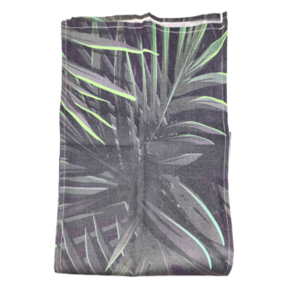 小銅板 白亞麻門簾, 熱帶綠葉