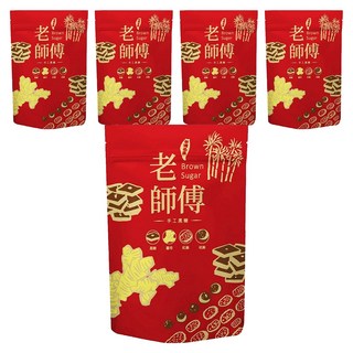 老師傅 黑糖玫瑰四物茶磚, 500g, 1入, 5袋