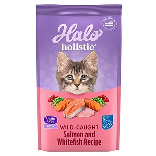 Halo 嘿囉 幼貓無穀貓糧, 野生鮭魚燉白魚, 1.36kg, 1袋