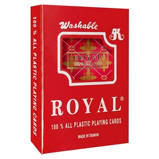 ROYAL 樂友 經典兩角防水撲克牌 0.25mm, 紅金色, 1組