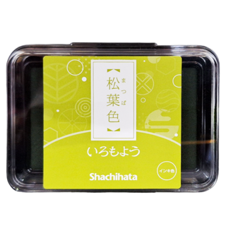 Shachihata 寫吉達 傳統色油性印台, 日本古老的傳統色, 松葉色, 1個