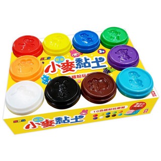 幼福文化 忍者兔 安全小麥黏土 訓練手部靈活 柔軟好捏, 10色繽紛玩樂組, 752g, 1組