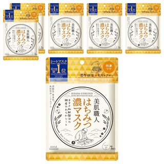 KOSE 高絲 CLEAR TURN 光映透 美肌職人蜂蜜濃潤光澤面膜, 7入, 6包