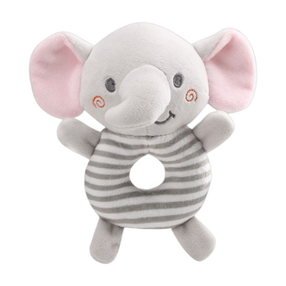 OceanBaby 寶寶手搖鈴 嬰幼兒玩具, 大耳粉象 灰色, 1個